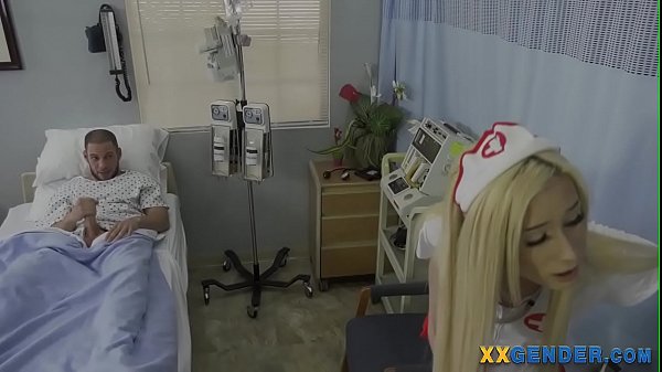 Little skinny transgender nurse sucks cock