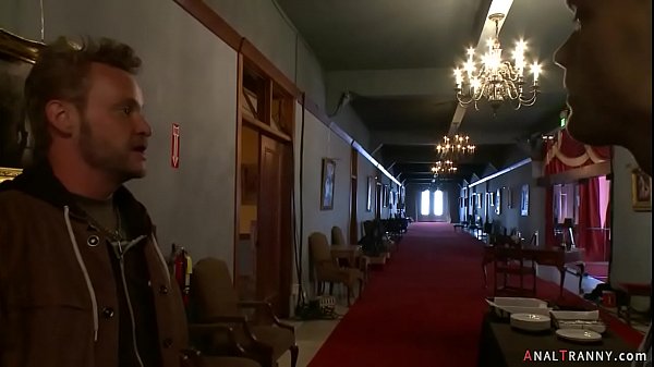 Asian shemale dom anal fucks tied man