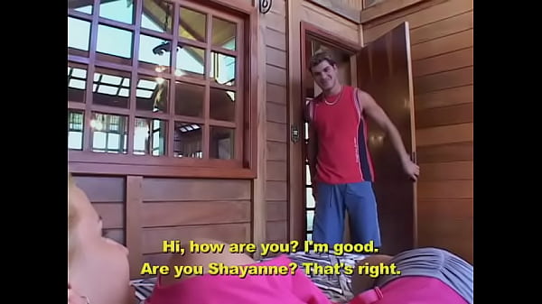 Charming sunburnt blonde shemale Shayene Lima shared with fudge packer with lightened hair a bit of Navy cake