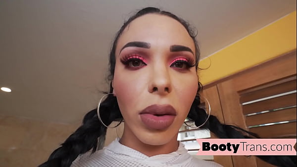 Big ass latin trans babe barebacked after bathroom blowjob