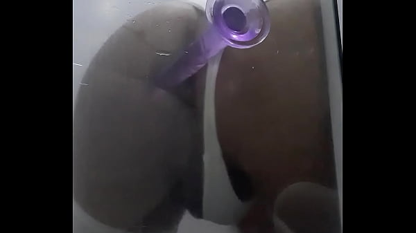 Mía Fernanda riding dildo in bathroom