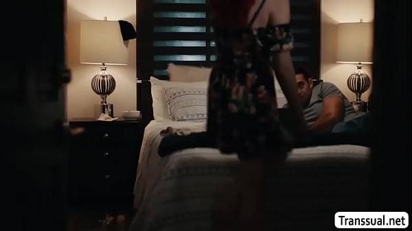 Skinny trans barebacked by stepbrother