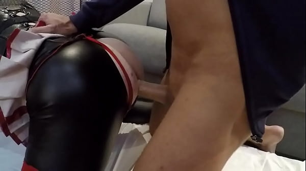 Two shemale fucked by kinky boys