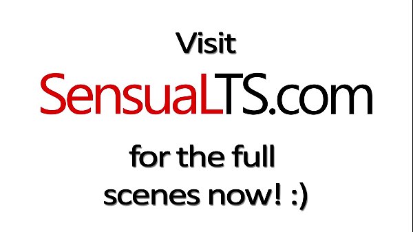 A horny dude fucks hot redhead shemale’s tight butt in various poses