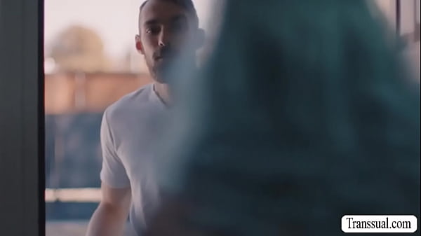 Playful TS toyed and analed by neighbor