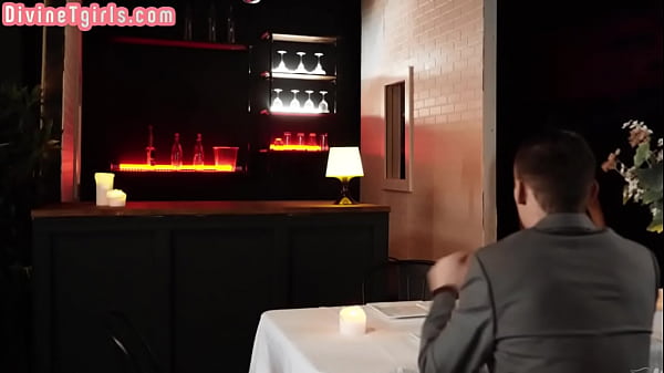 Tranny in threesome gets anal fucking in the bathroom