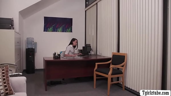 Shemale boss fucks new secretary applicant
