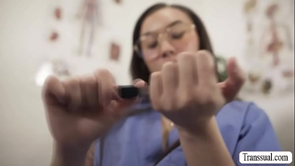 Horny shemale gets ass fucked by her doctor