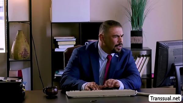 Slut TS stepteen sucks and rides stepdads cock