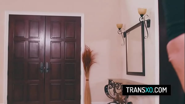 Blonde milf gets bareback by shemale