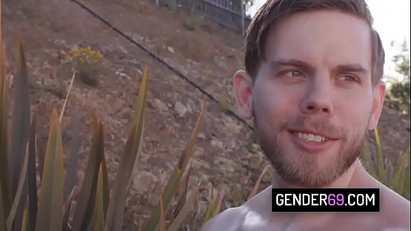 Busty tgirls Eva Maxim and Brittney Kade getting fucked by their neighbor