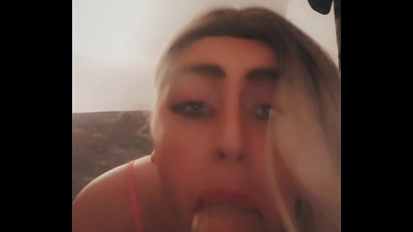 Teen Sissy (Casey Cakes) Sucking On 12 inch BBC