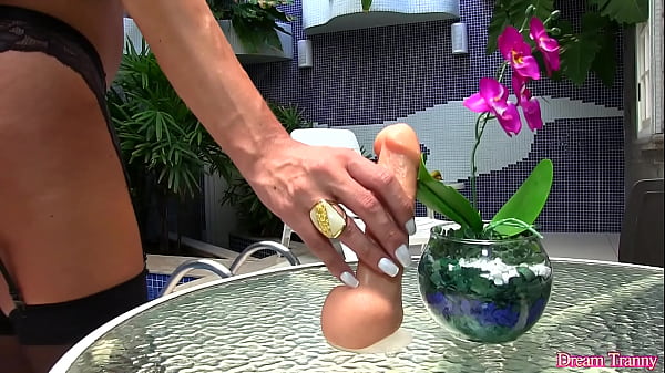 Horny Tgirl Erika Lee Rides a Dildo Until She Cums