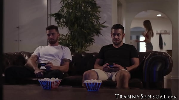 Tranny Crystal Thayer covered in cum after hardcore pounding