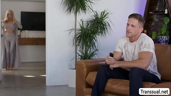 TS stepsibling Brittney Kade lets stepbro anal her