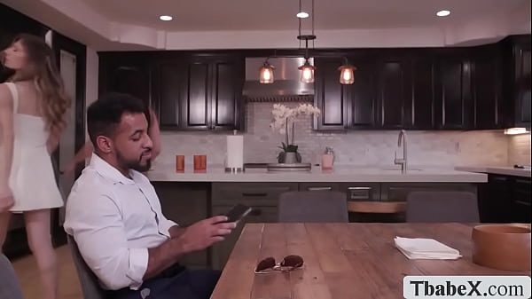 Two horny shemale seduce black dude in threesome