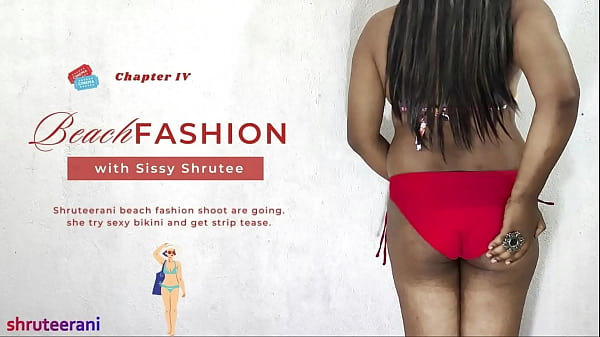 BEACH FASHION PART 4 – SOLO INDIAN TRANS CROSSDRESSING IN BIKINI