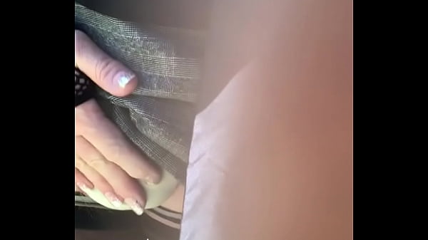 karenbabes uk tgirl lifts skirt outdoors to flash stockings n squeeze her cock