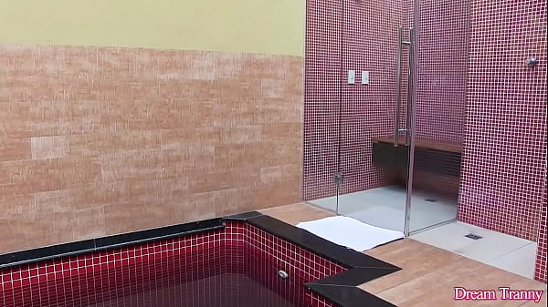 Lustful Tranny Larissa Albuquerque Shoves a Rubber Cock Up Her Butt