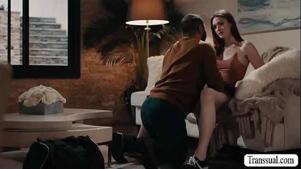 Trans stepdaughter bareback fucks her Fat stepdad