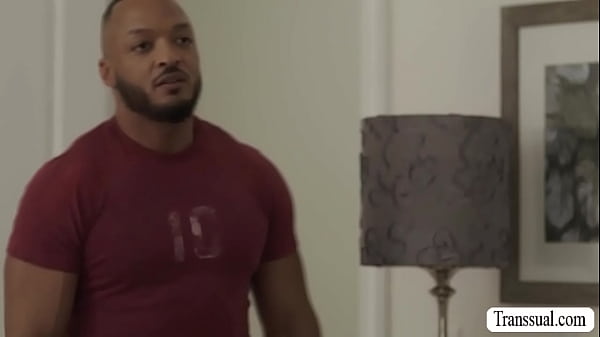 Big tits TS comforted by stepbro by fucking her ass