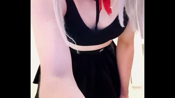 sexy trans bitch passionately herself in the ass with her toys