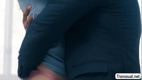 TS stepdaughter gets asshole fucked by fat stepdad