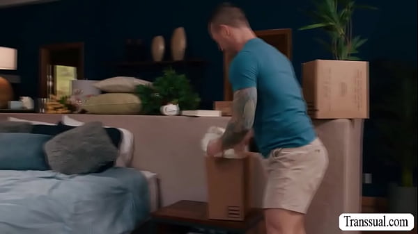 Derek Kage bareback fucks shemale Amanda Rileys ass