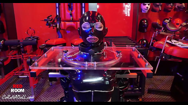 rubber latex gasmask bondage Lock for a long time