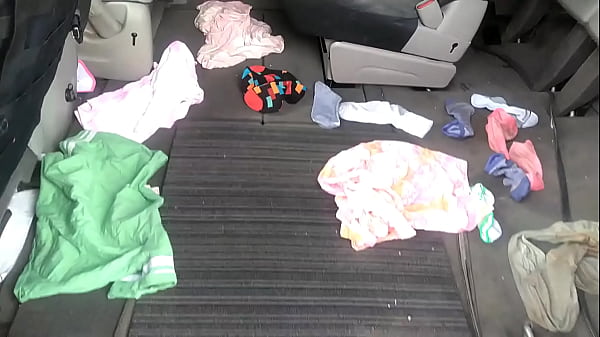 Naughty Shemale Sucks Up A Mess In Her Van, Then Vacuums Her Sub’s Cock
